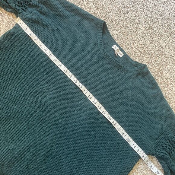 Knox Rose Women Sweater Plus Size XXL Teal Blue Knit Boho Textured Chenille Soft - Picture 5 of 6